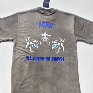 Graphic T-Shirt with Blue and White Design